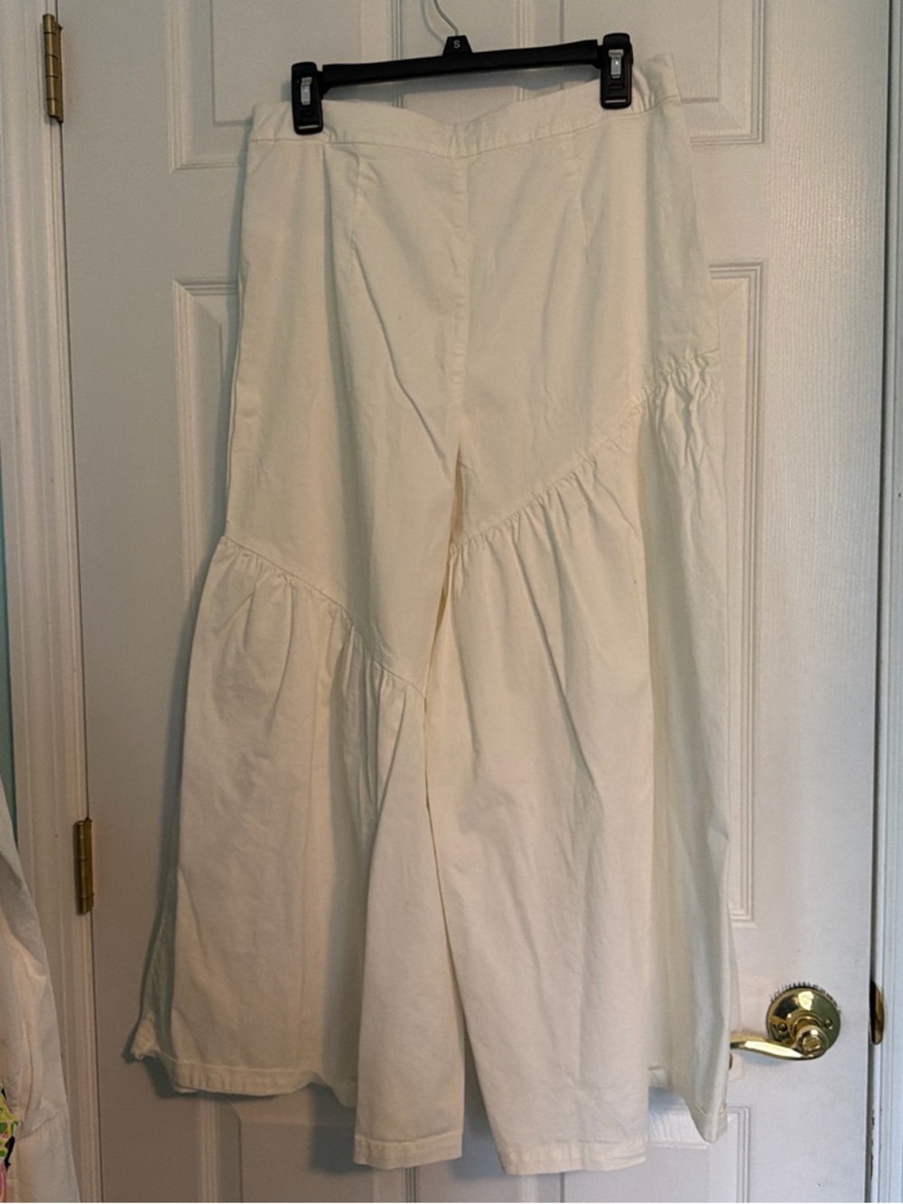 Anthropologie Corfu Wide-Leg Pants size 8 White Cotton - Picture 10 of 10